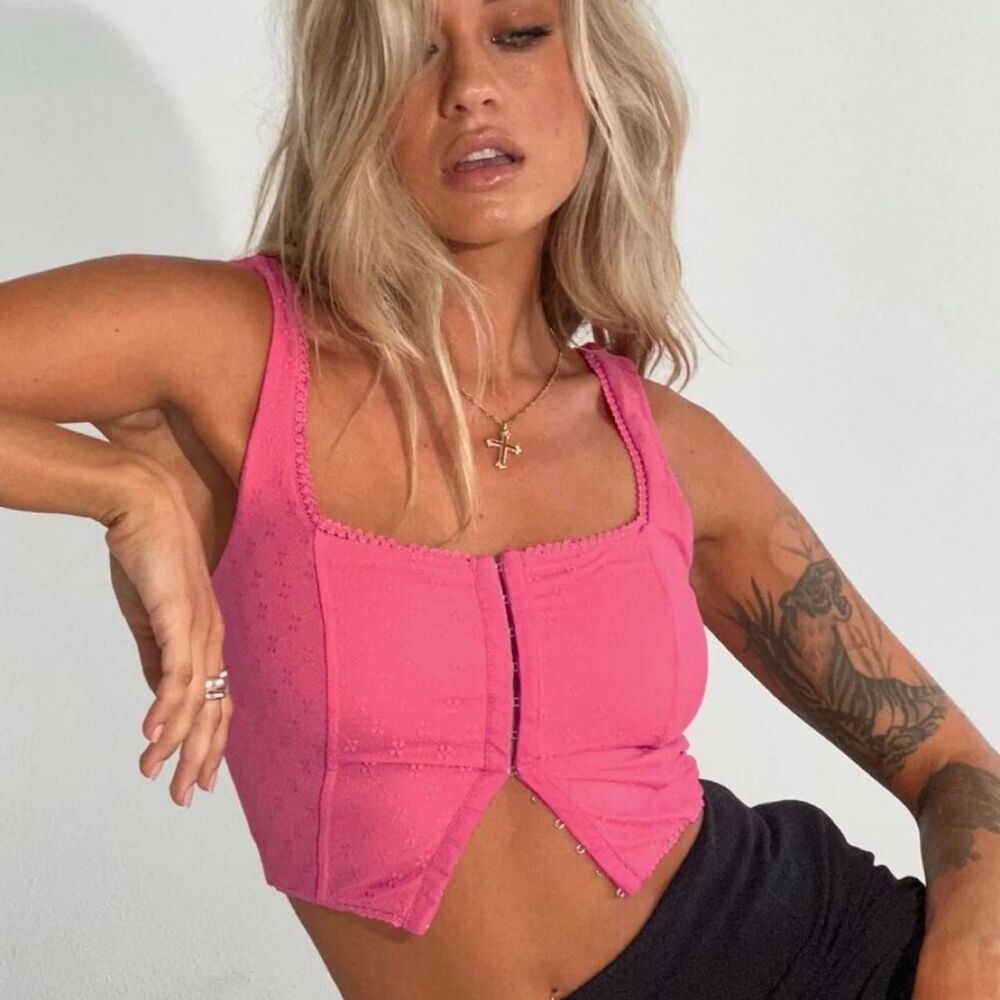 Princess-polly Women's Pink Crop-top - Picture 4 of 8